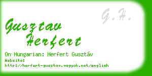 gusztav herfert business card